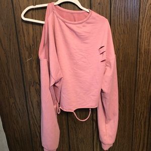 Ripped cropped sweater